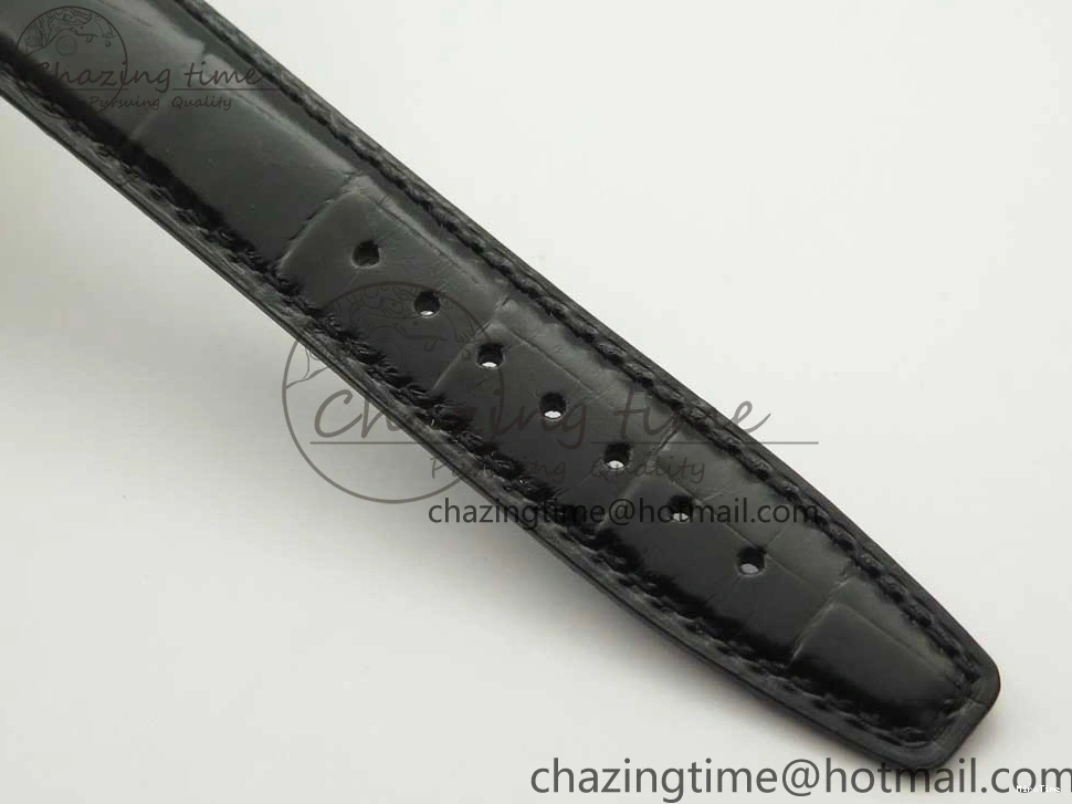 MIROTIME 1230 Portofino Automatic SS FKF 1:1 Best Edition White Dial SS Markers on Black Leather Strap A QuickDry 7138